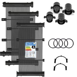 Conjunto 40 Placas (3,00x0,33m) e Terminações Aquecimento Solar Piscinas 40m² ou 60mil litros - KS Aquecedores