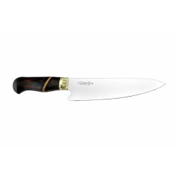 Faca Para Churrasco E Cozinha 8" Zakharov Chef Suprema No Estojo De Madeira - Marrom