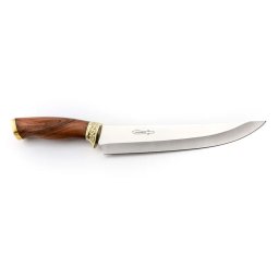 Faca Para Churrasco 9" Zakharov Prime Bull No Estojo De Madeira - Marrom