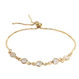 Pulseira Regulável com Cristais | ESTEFANIA