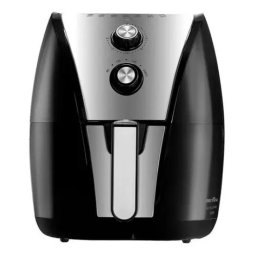 FRITADEIRA SEM OLEO Air Fryer 1500W BRITANIA 4.3L C TIMER PRETO/SILVER