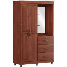 GUARDA ROUPA 2 PORTAS 3 GAVETAS FINESSE - BRONZE