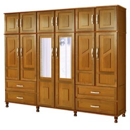 GUARDA ROUPA CASAL C/ ESPELHO 12 PORTAS 4 GAVETAS - COR YPE