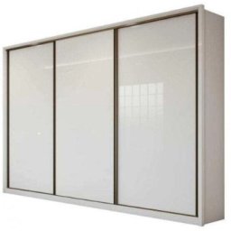 GUARDA ROUPA CASAL 3 PORTAS 6 GAVETAS SPAZZ 2.7M - BRANCO