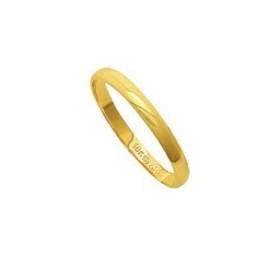 Aliança de Ouro 18k 750 Largura 2.50mm Altura 1.00mm