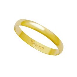 Aliança de Ouro 18k 750 Largura 2.80mm Altura 0.60mm