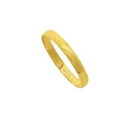 Aliança de Ouro 18k 750 Largura 2.80mm Altura 0.60mm
