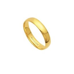 Aliança Anatômica Light de Ouro 18k 750 Largura 2.50mm Altura 1.10mm