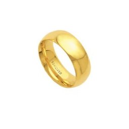 Aliança Anatômica Light de Ouro 18k 750 Largura 7.00mm Altura 2.05mm