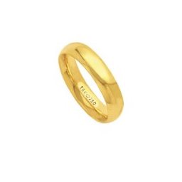 Aliança Anatômica de Ouro 18k 750 Largura 5.00mm Altura 2.20mm