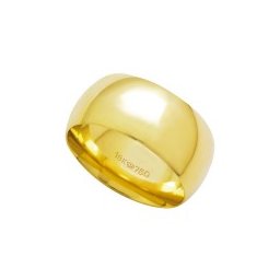 Aliança Anatômica de Ouro 18k 750 Largura 10.00mm Altura 2.20mm