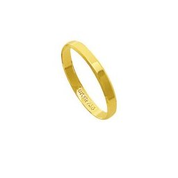 Aliança de Ouro 18k 750 Largura 2.70mm Altura 0.60mm