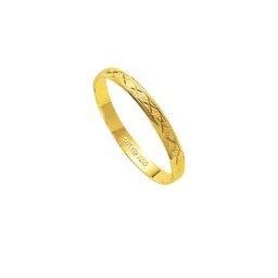 Aliança de Ouro 18k 750 Largura 2.50mm Altura 0.60mm