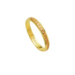 Aliança de Ouro 18k 750 e Ouro Vermelho Largura 2.80mm Altura 1.00mm