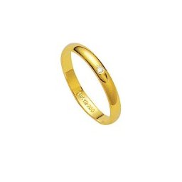 Aliança de Ouro 18k 750 com 1 Brilhante de 1.00 Pontos Largura 2.80mm Altura 1.10mm