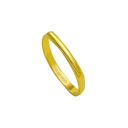 Aliança de Ouro 18k 750 Largura 2.30mm Altura 0.80mm
