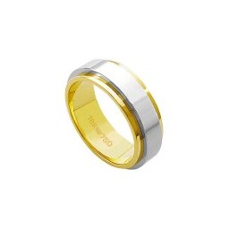 Aliança de Ouro e Ouro Branco 18k 750 Largura 7.00mm Altura 2.20mm