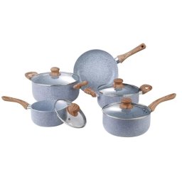 JOGO PANELAS ANTIADERENTE EM CERAMICA P/ INDUÇAO 5 PC - CINZA