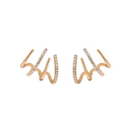 Brinco Ear Climber 4 pontas Cravejado | FIAMME | tamanho P