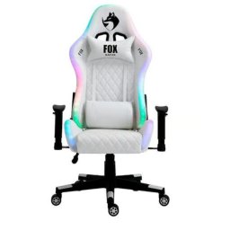 CADEIRA GAMER FOX RACER C/ ILUMINAÇAO RGB USB - BRANCA