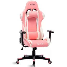 CADEIRA GAMER HEALER RECLINAVEL GIRATORIA C/ APOIO BRAÇOS - PINK