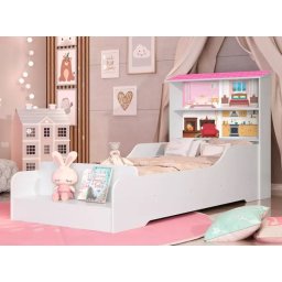 CAMA INFANTIL PRINCESA C/ PRATELEIRAS EM MDF