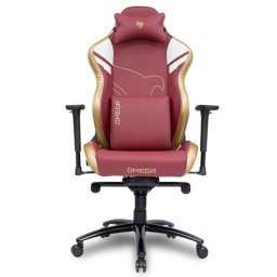CADEIRA GAMER PIXER RECLINAVEL C/ APOIO PARA BRAÇOS - VERMELHA E DOURADA