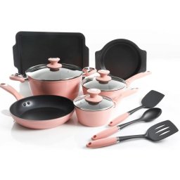 JOGO DE PANELAS ALUMINIO OSTER 12 PC - ROSA