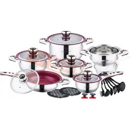 JOGO DE PANELAS EUROPE 23 PC PARA FOGÃO DE INDUÇÃO - INOX