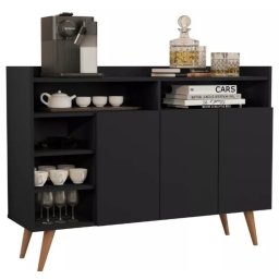 BALCAO APARADOR BUFFET MDP C/ 3 PORTAS 3 PRATILEIRAS