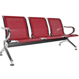 CADEIRA LONGARINA AIRPORT OFFICE 3 LUGARES C/ BASE FIXA