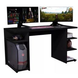 MESA GAMER PARA COMPUTADOR MDP C/ ESTANTE - PRETA