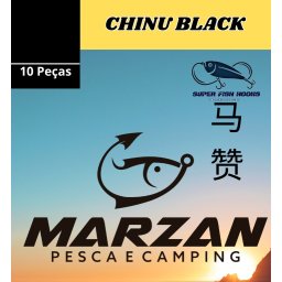 Anzol Chinu Black Marzan - Com 10 UNID .