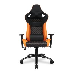 CADEIRA GAMER COUGAR RECLINAVEL C/ APOIO BRAÇOS - PRETO/LARANJA