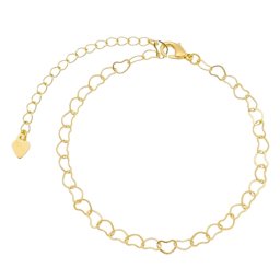 Pulseira Lisa com Elos de Coração | INNAMORATI