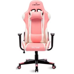 CADEIRA GAMER GIRATORIA LUX PINK RECLINAVEL C/ APOIO BRAÇOS - ROSA