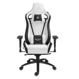 CADEIRA GAMER ALPHA GIRATORIA C/ APOIO BRAÇOS - PRETO E BRANCO