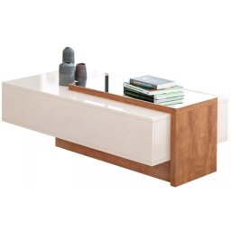 MESA DE CENTRO LUKA P/ SALA EM MDP 93CM RETANGULAR - AMENDOA