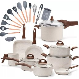 KIT DE PANELAS DE CERAMICA BRINOX 9 PC 13 UTENSILIOS Antiaderente