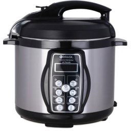 PANELA DE PRESSAO ELETRICA 800W BRASIL 4L C/ TIMER PAINEL LED - INOX