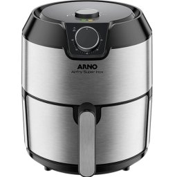 FRITADEIRA ELETRICA AIR FRYER ARNO 1400W 4,2L C/ TIMER 60 - inox