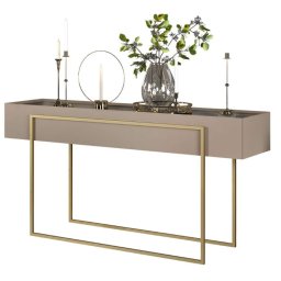MESA APARADOR RETANGULAR EM MDF C/ ESPELHO