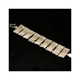 Pulseira Prata 925 com Desenho Quadrado