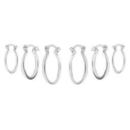 Kit com Trio de Argolas com Fecho Italiano | ITALICA