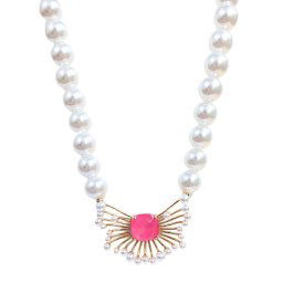 Colar Luxo de Cristal Fusion com Pérolas | HIDRA