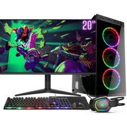 COMPUTADOR GAMER I7 QUAD CORE 8GB RAM SSD 480GB WIN 11 C/ MONITOR + KIT