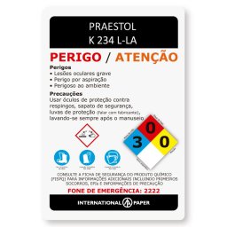 Perigo ao manusear o produto com opção em vinil adesivo ou placa