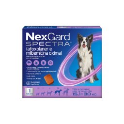 NexGard Spectra G Antipulgas, Carrapatos e VermÃ­fugo para CÃ£es 15,1Kg a 30Kg Caixa com 1 Comprimido