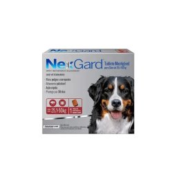 NexGard Antipulgas e Carrapatos para CÃ£es de 25,1 a 50Kg caixa com 1 comprimido