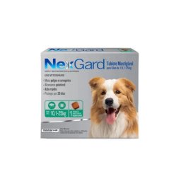 NexGard Antipulgas e Carrapatos para CÃ£es de 10,1 a 25Kg caixa com 1 comprimido
